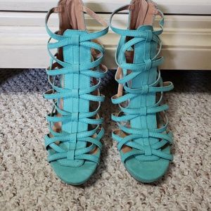 Strappy womens heels